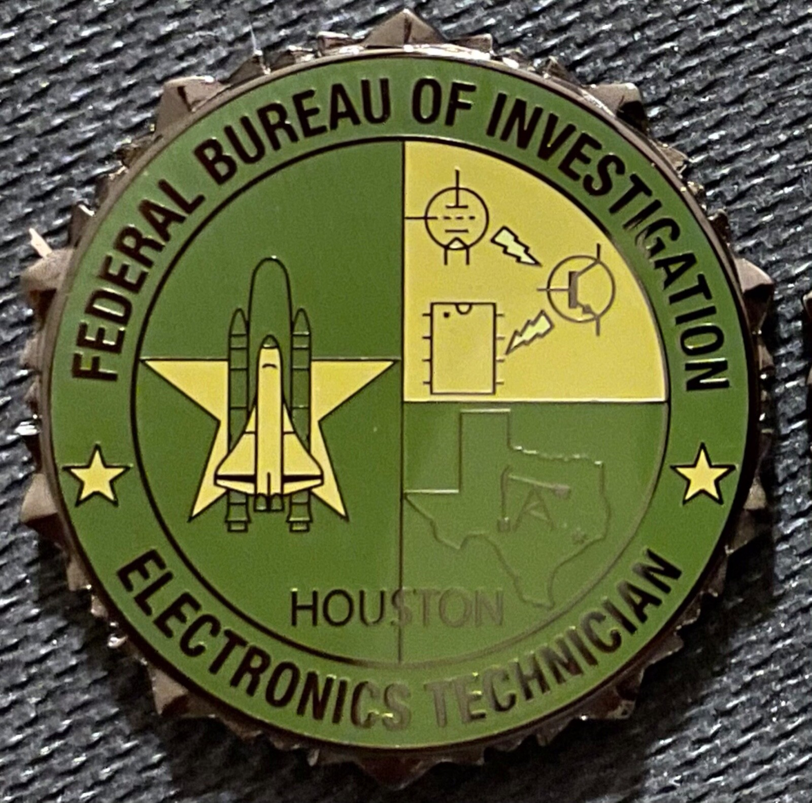FBI – Houston Field Office Electronic Technician B 1.75in version challenge coin