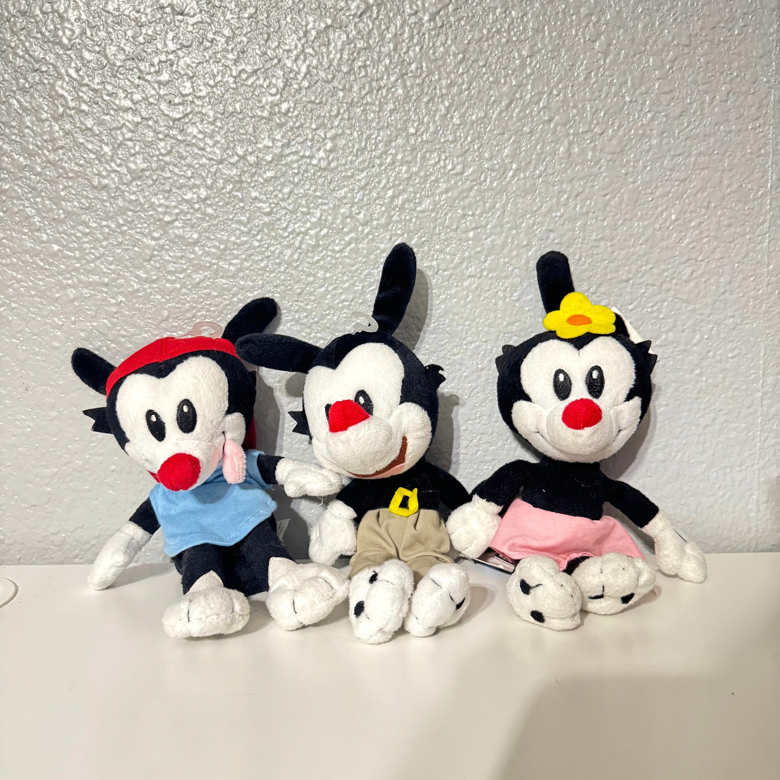 VTG 1998 Warner Bros Store ANIMANIACS Plush Complete Set Yakko Wakko Dot Beanbag