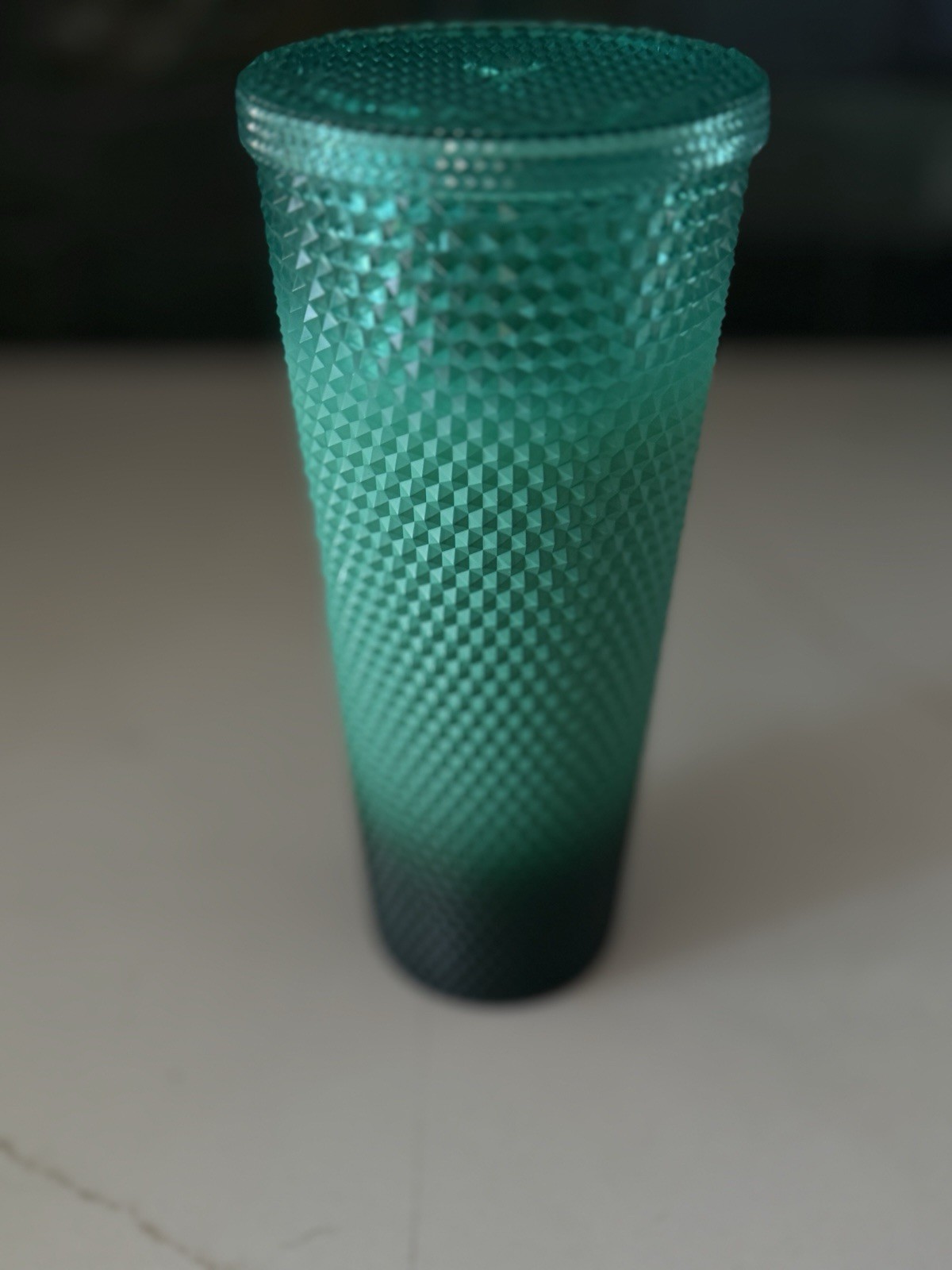 Starbucks Studded Reusable Cold Cup – Teal / Green – Lid Included – No Straw