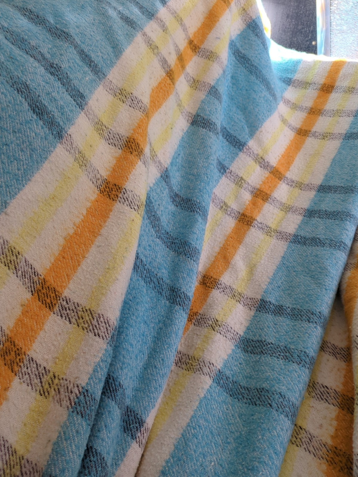 Vintage Large Blanket. Throw Campervan. 220 Cm X 220 Cm