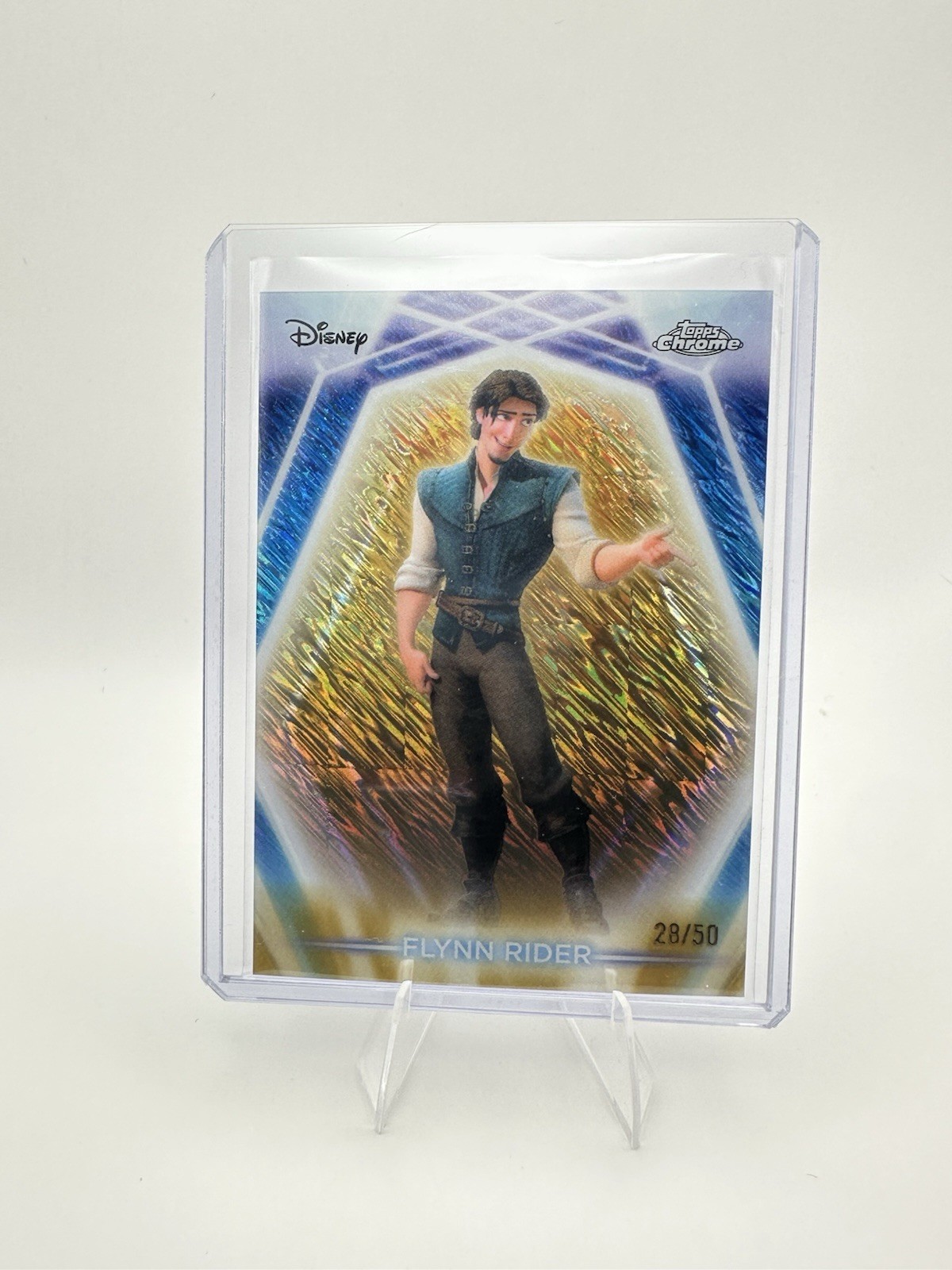 Topps Disney Neon Flynn Rider Gold Shimmer Disney /50