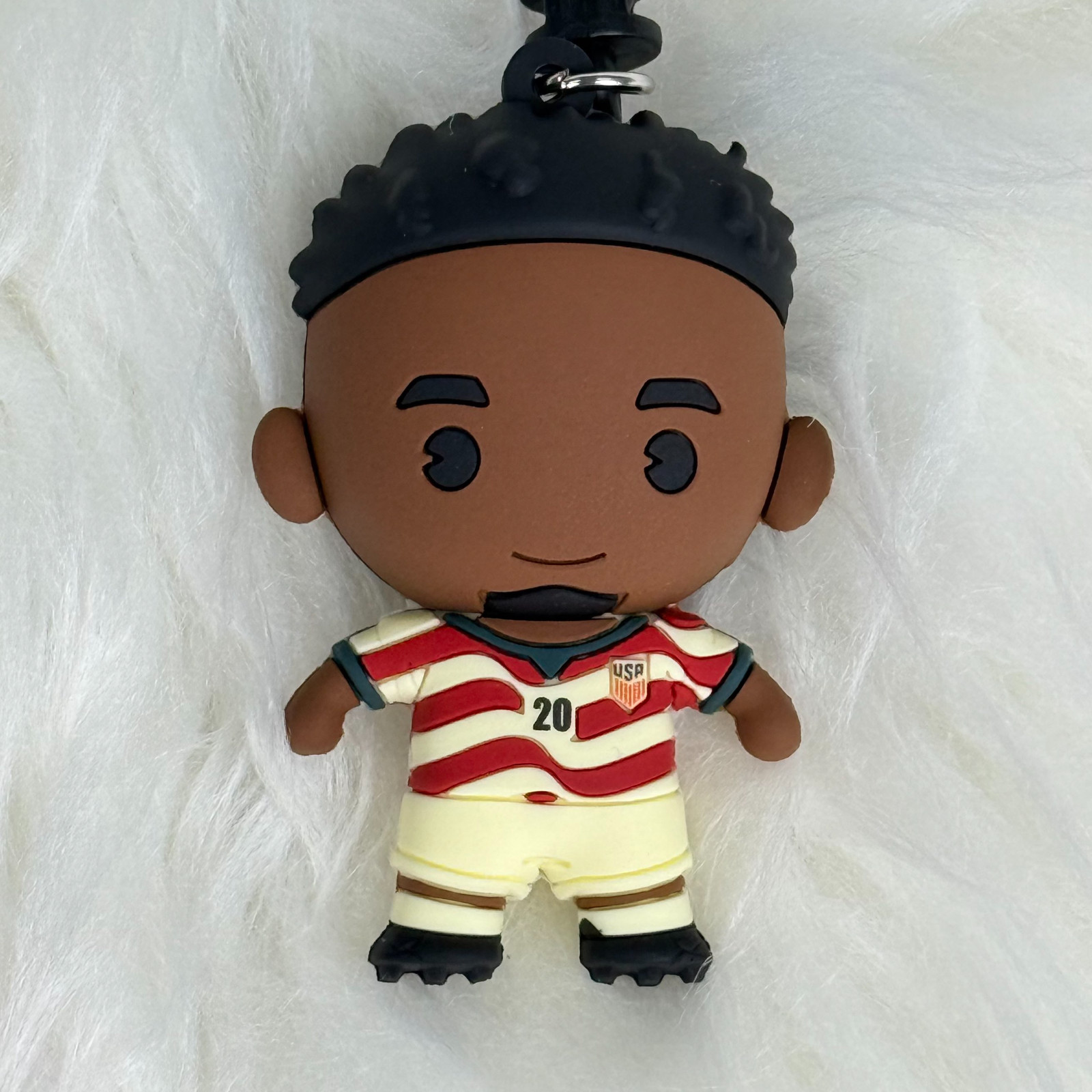 2026 Folarin Balogun USMNT Soccer Team 3D Vinyl Bag Clip Collectible Keychain