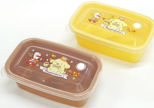 Sanrio Original Pompompurin Container Case Set 450ml 6″L x 4″W x 2″H Japan New