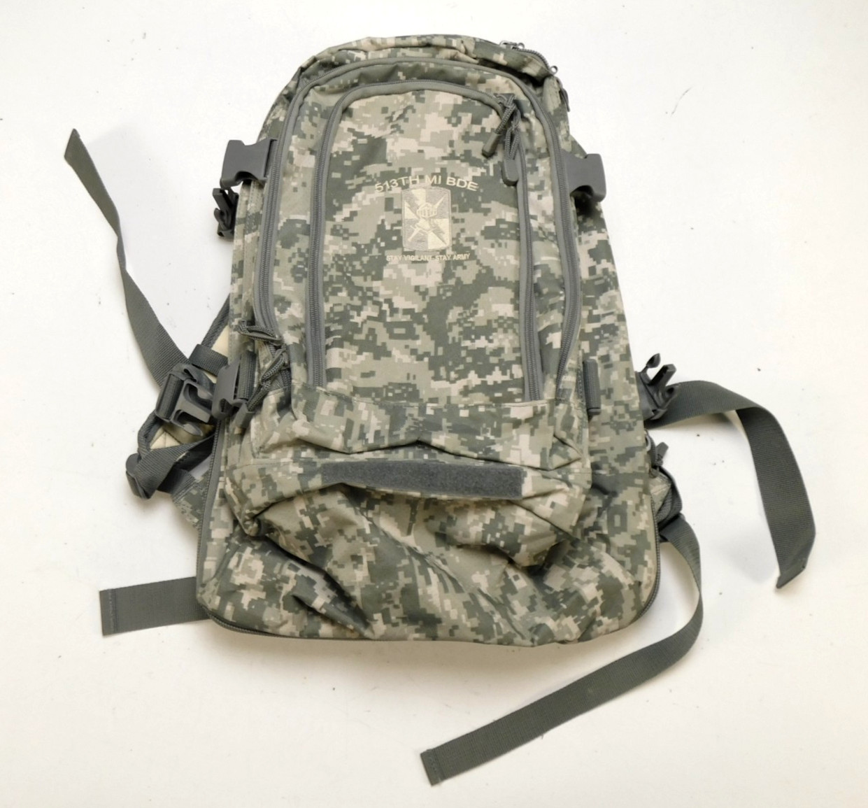 US Army 513th MI BDE Military Intelligence Assault Pack ACU Patrol Backpack