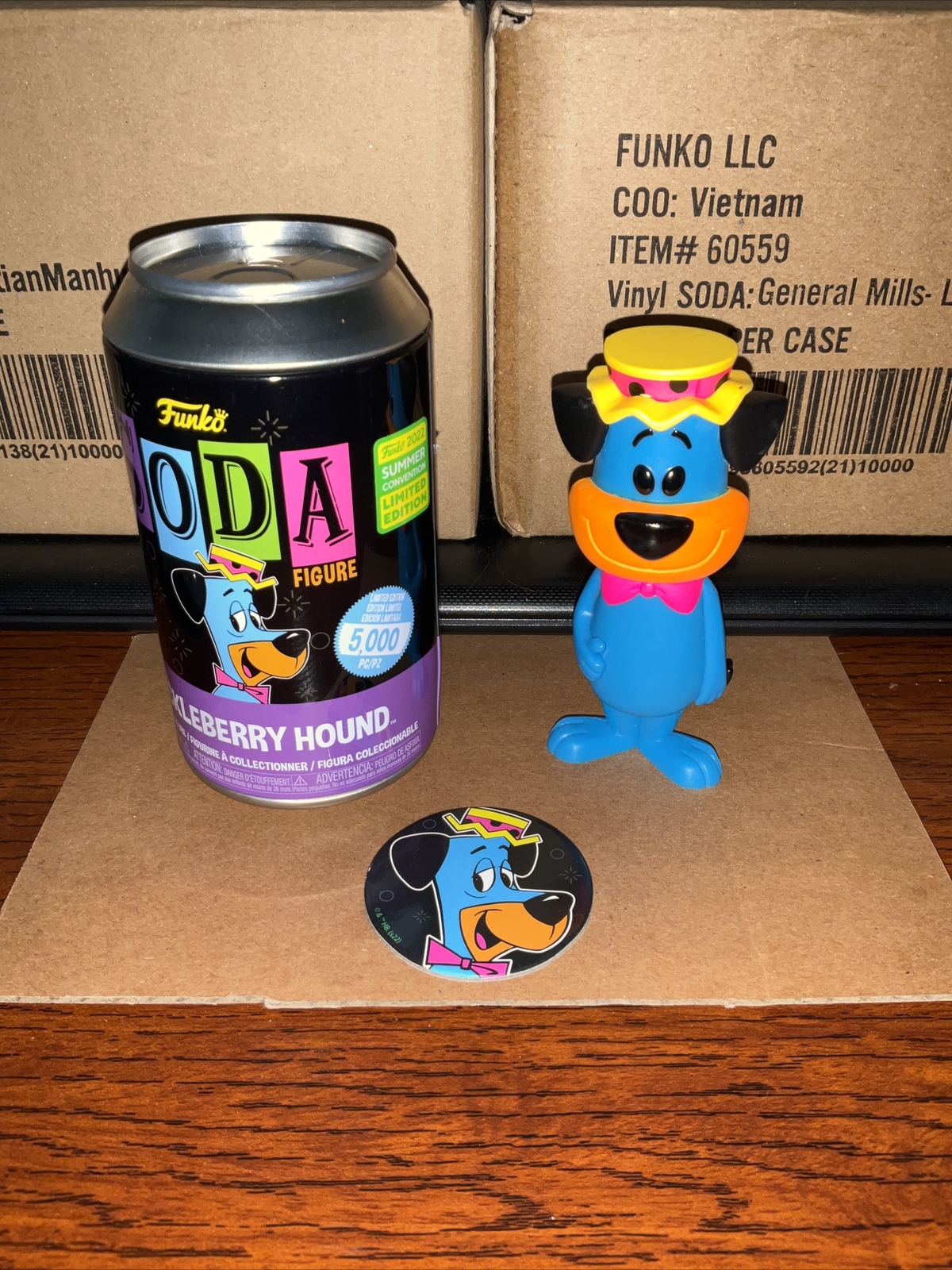 Funko Soda Pop Hannah barbera Huckleberry Hound Blacklight SDCC San Diego 2022