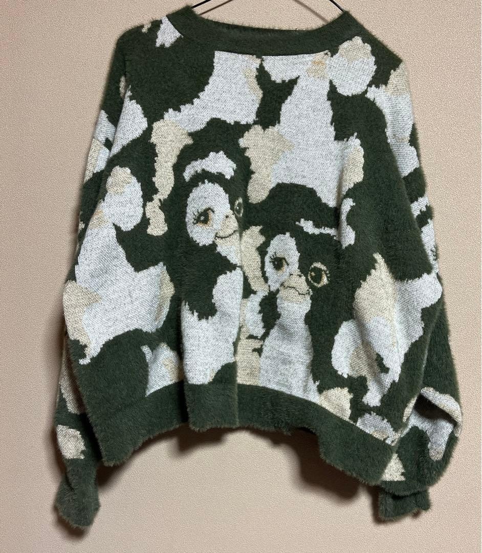 Graniph Gizmo Gremlin Pattern Knit Sweater Nylon Polyester Ladies Free Size