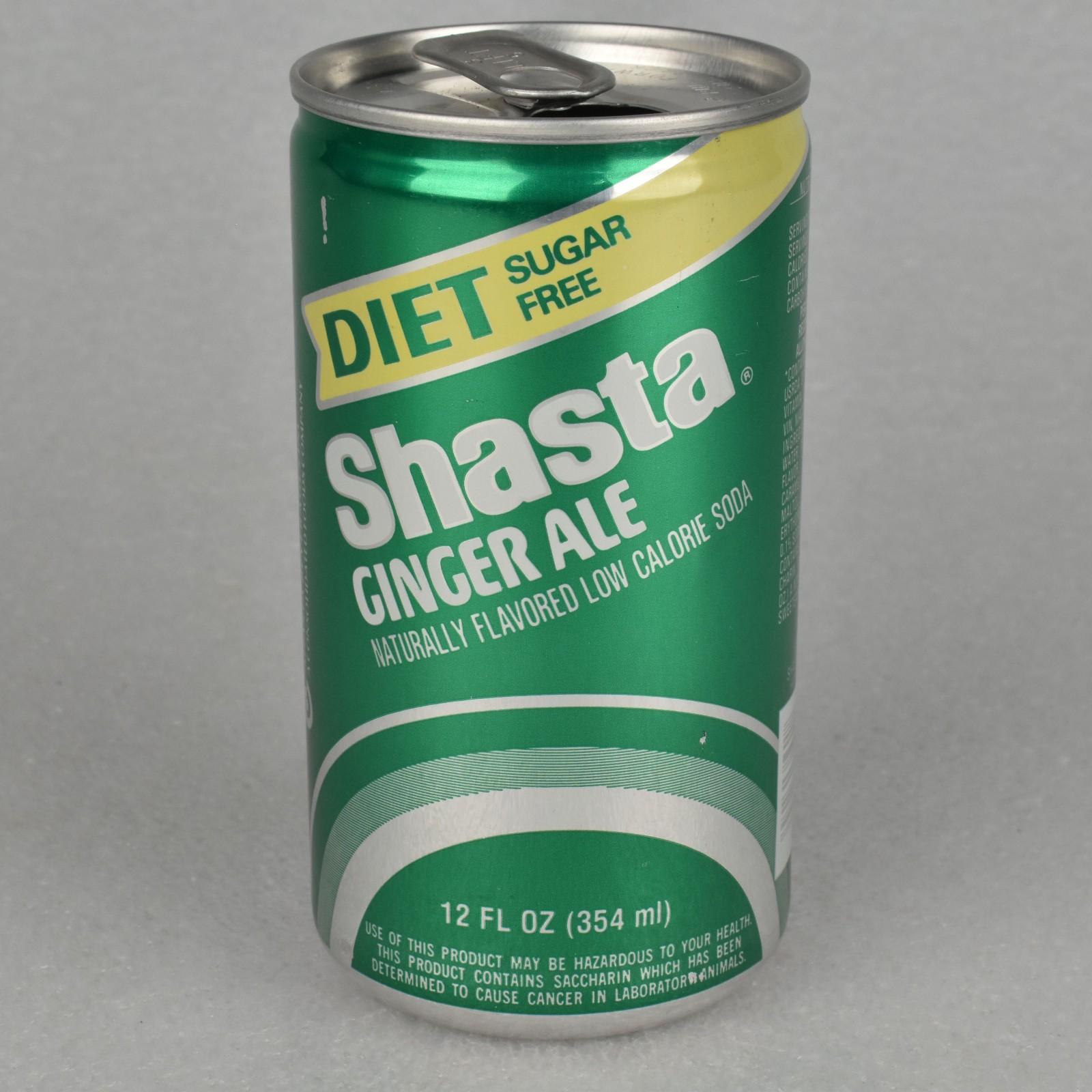 VTG 1970 Shasta Sugar Free Diet Ginger Ale Soda Pop Can 12oz Aluminum Hayward CA