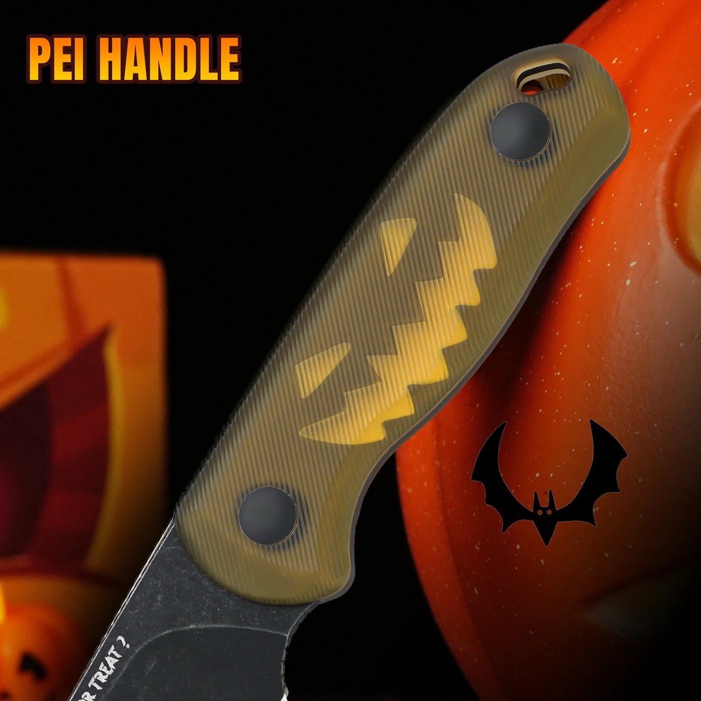 Kizer Halloween Drop Bear Fix Fixed Knife 14C28N Blade PEI Handle With Sheath