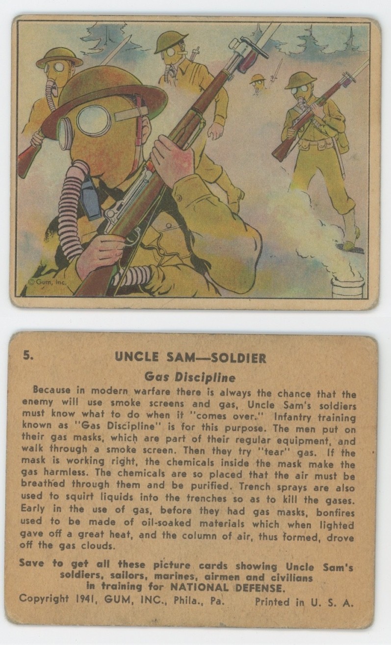 1941 & 1942 Gum Inc. Uncle Sam Cards – Lot of 20 WWII Soldier Marine Airman
