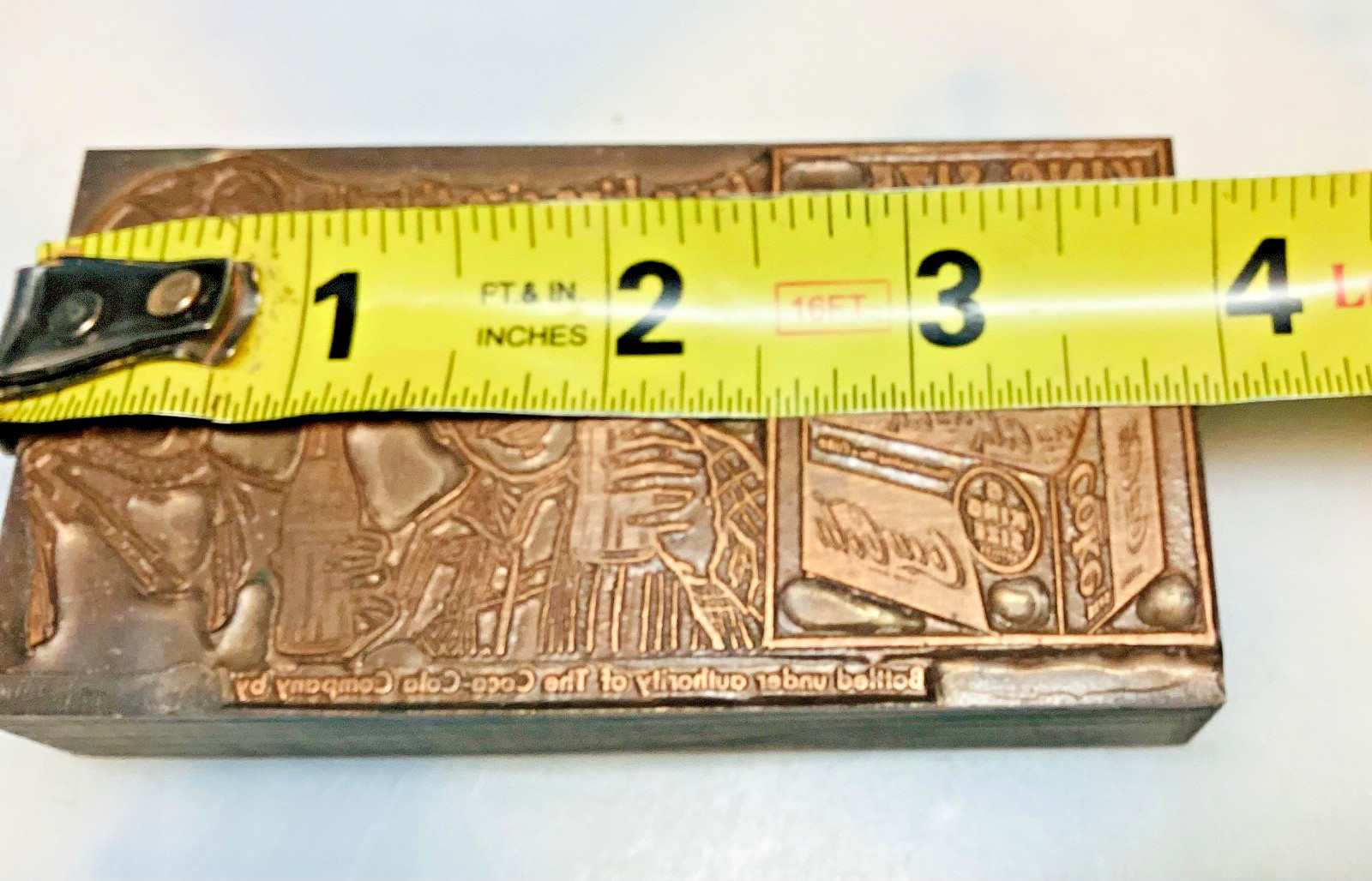 Large Coca Cola Printing Plate / Block 1950’s King Size. with Carton