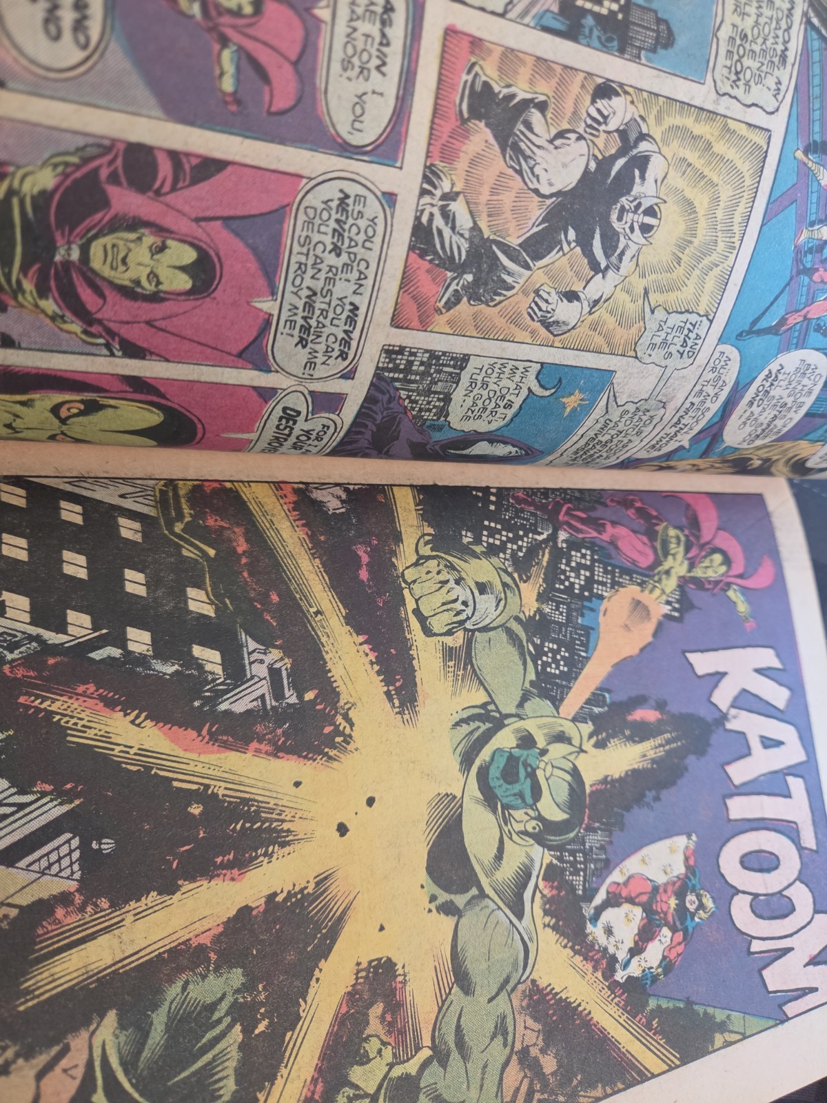 Captain Marvel #33 (Marvel 1974) 🔑 Origin Of Thanos FN/VG (MVS Cutout)