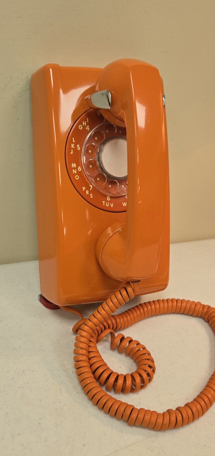 Vintage Western Electric Orange 554 Wall Telephone Special Order Howard Johnson