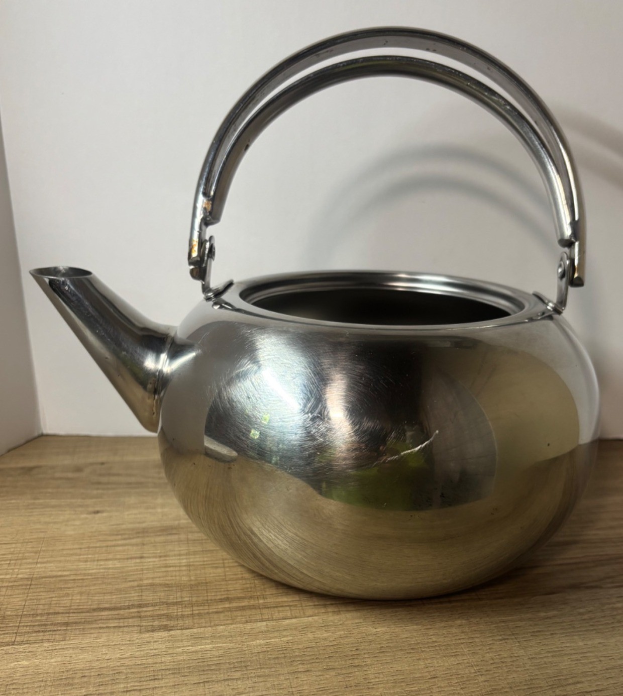 1801 Revere Proline 6734 Stainless Steel Teapot 2.5 Qt MISSING LID Vintage 1997