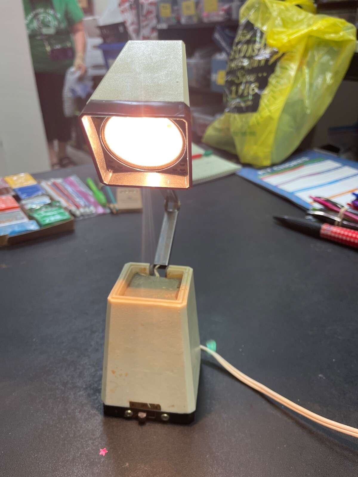 Vintage Mark III Folding Pyramid Lamp High Intensity Adjustable Working