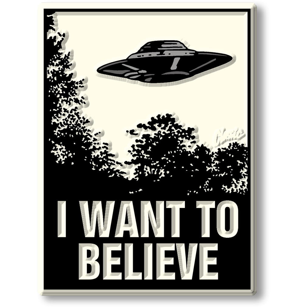 UFO “I Want to Believe” Poster Magnet by Classic Magnets