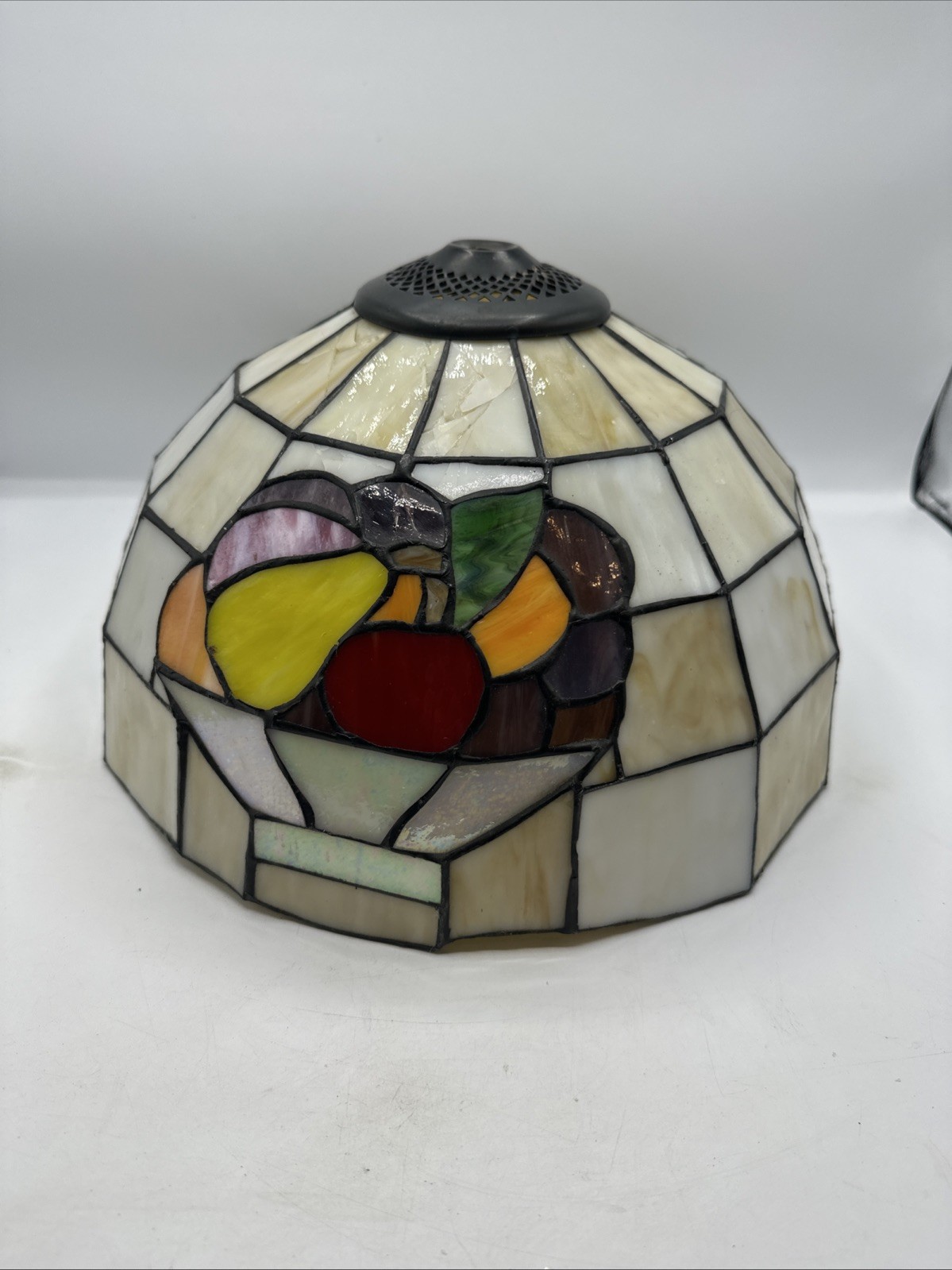 Stained Glass Lamp Shade Bowl of Fruit – 12″ Diameter & 9″ Tall