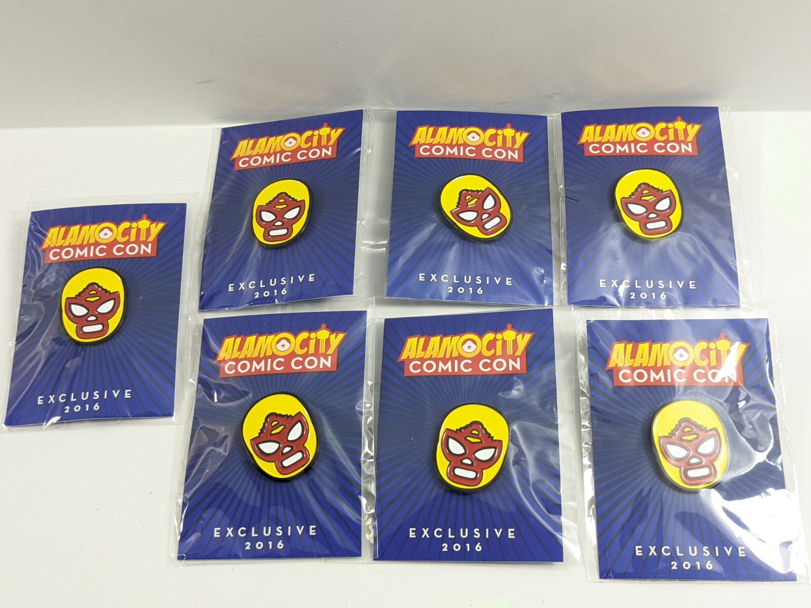 Lucha Libre Alamo City Comic Con 2016 Exclusive Lapel Pins lot of 7