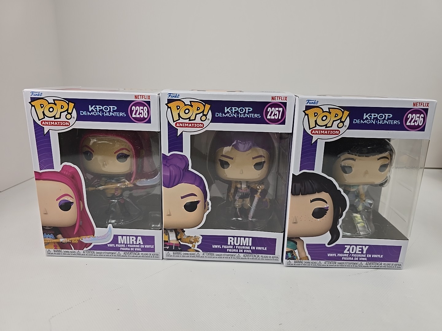 Funko Pop! Kpop Demon Hunters – Set of 3 Huntr/x – Rumi, Mira and Zoey Vinyl Fig