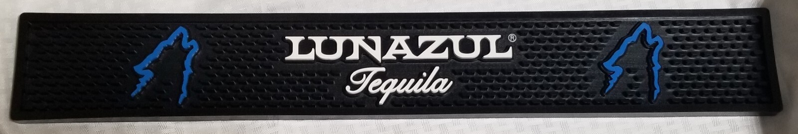 Lunazul Tequila Rubber Bar Rail Runner Spill Mat 23.75″ x 3.5″ NEW