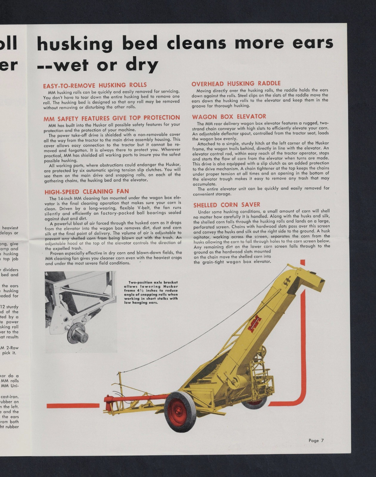 MINNEAPOLIS-MOLINE TWO ROW HUSKOR 8 PAGE BROCHURE 86537-X