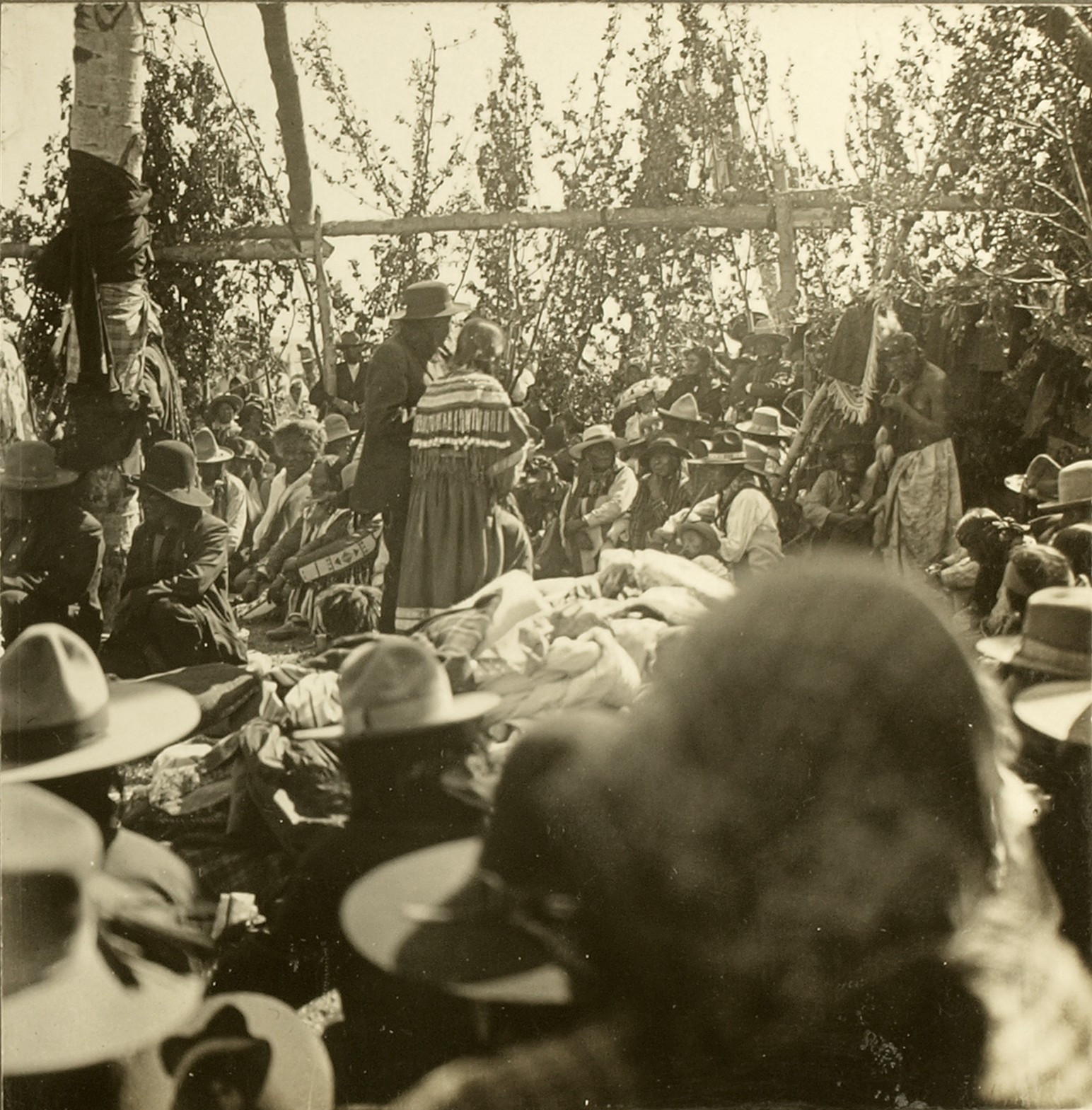 N A Forsyth Blackfeet Indian Stereoview Author Helen Sanders/Sun Dance MHS #311