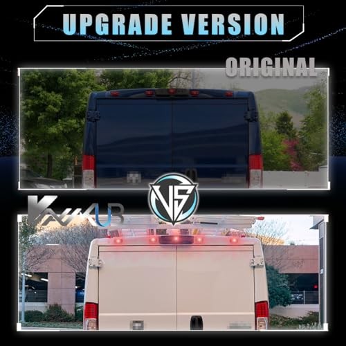 5 PCS Smoked Lens LED Rear Cab Roof Marker Lights Smoked Lens+Red Light（Rear）