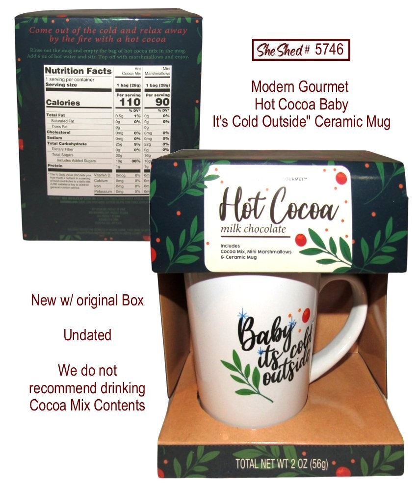 Modern Gourmet Hot Cocoa Baby Its Cold Outside Ceramic Mug New In Box Gift