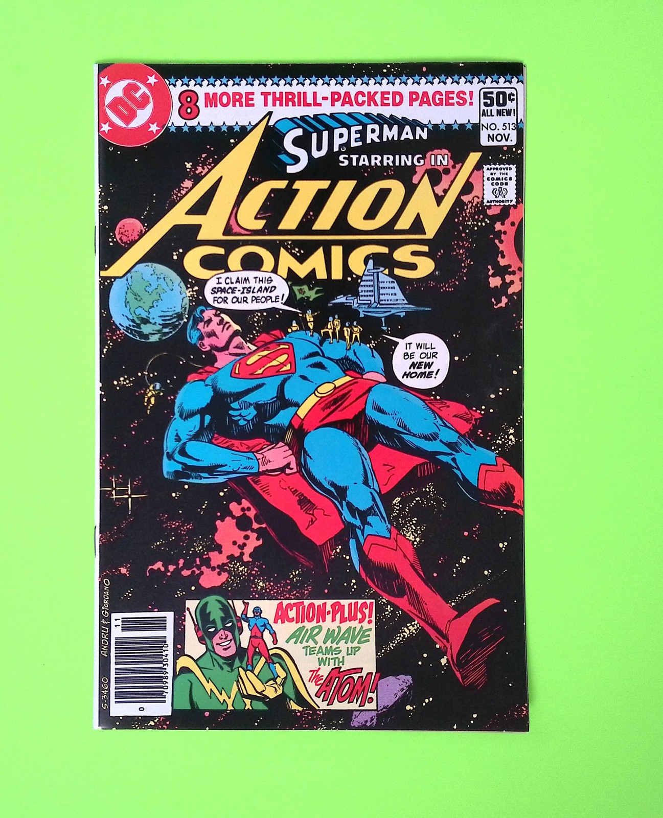 Action Comics #513 Vol. 1 1980 DC Comics Newsstand High Grade Comic Book W296-97