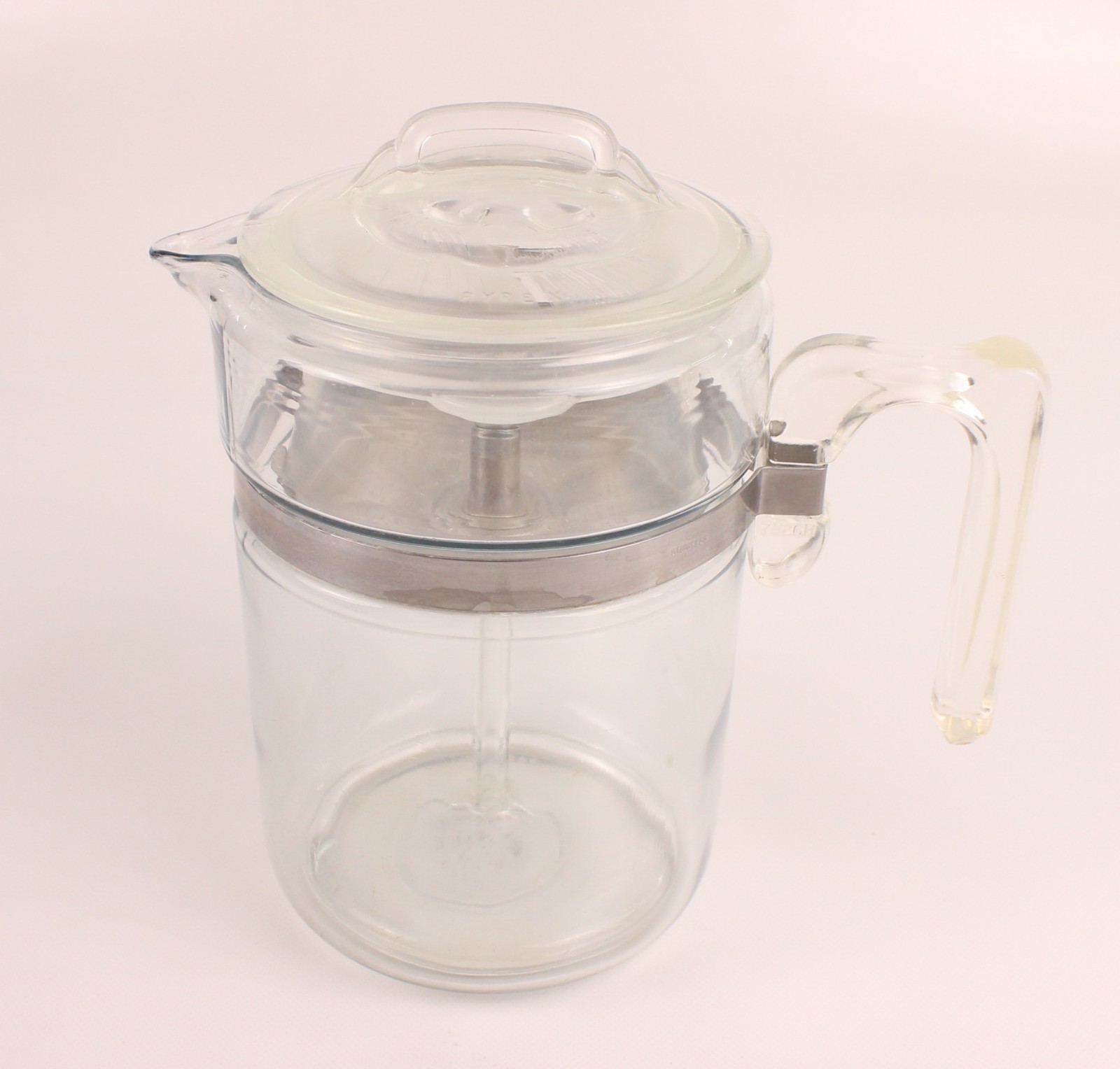 Pyrex Flameware Coffee Percolator Stove Top 6 Cup 7826-B Complete