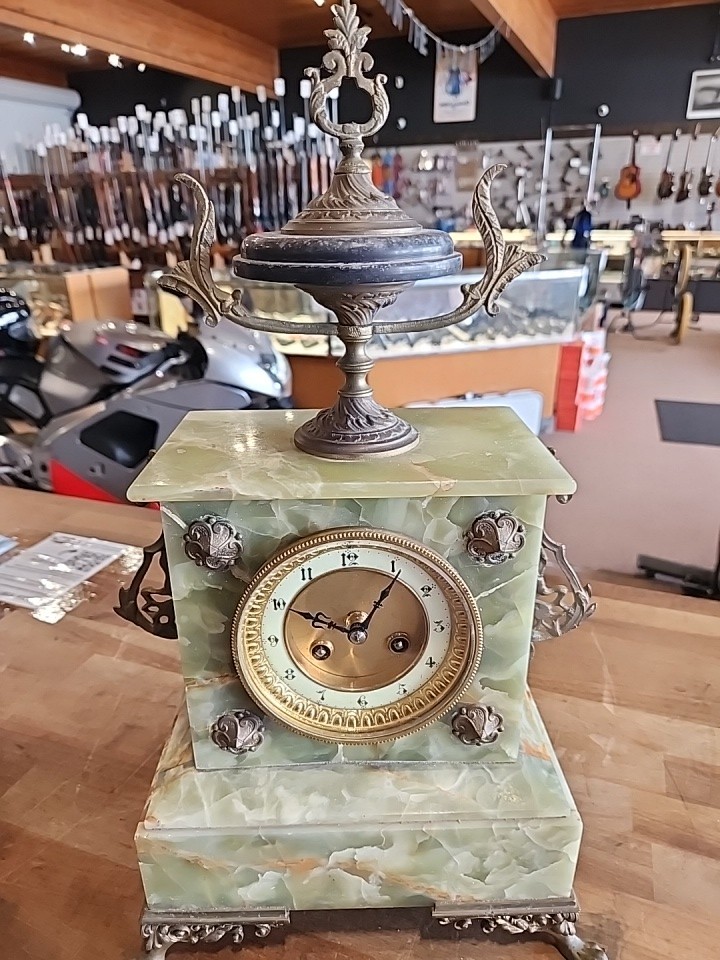 Antique French Marble Mantle Clock Unknown Maker Or Date Of Production