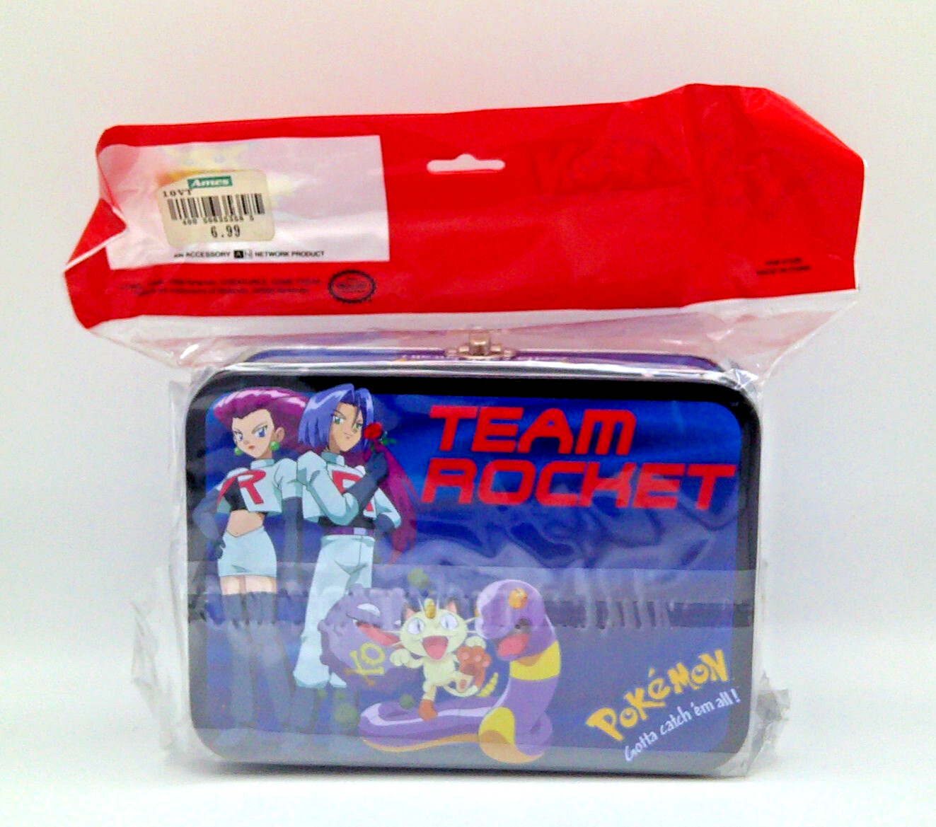 2000 POK’EMON TEAM ROCKET Storage Tin in the Original Packaging 7”L x 5″H x 3″W