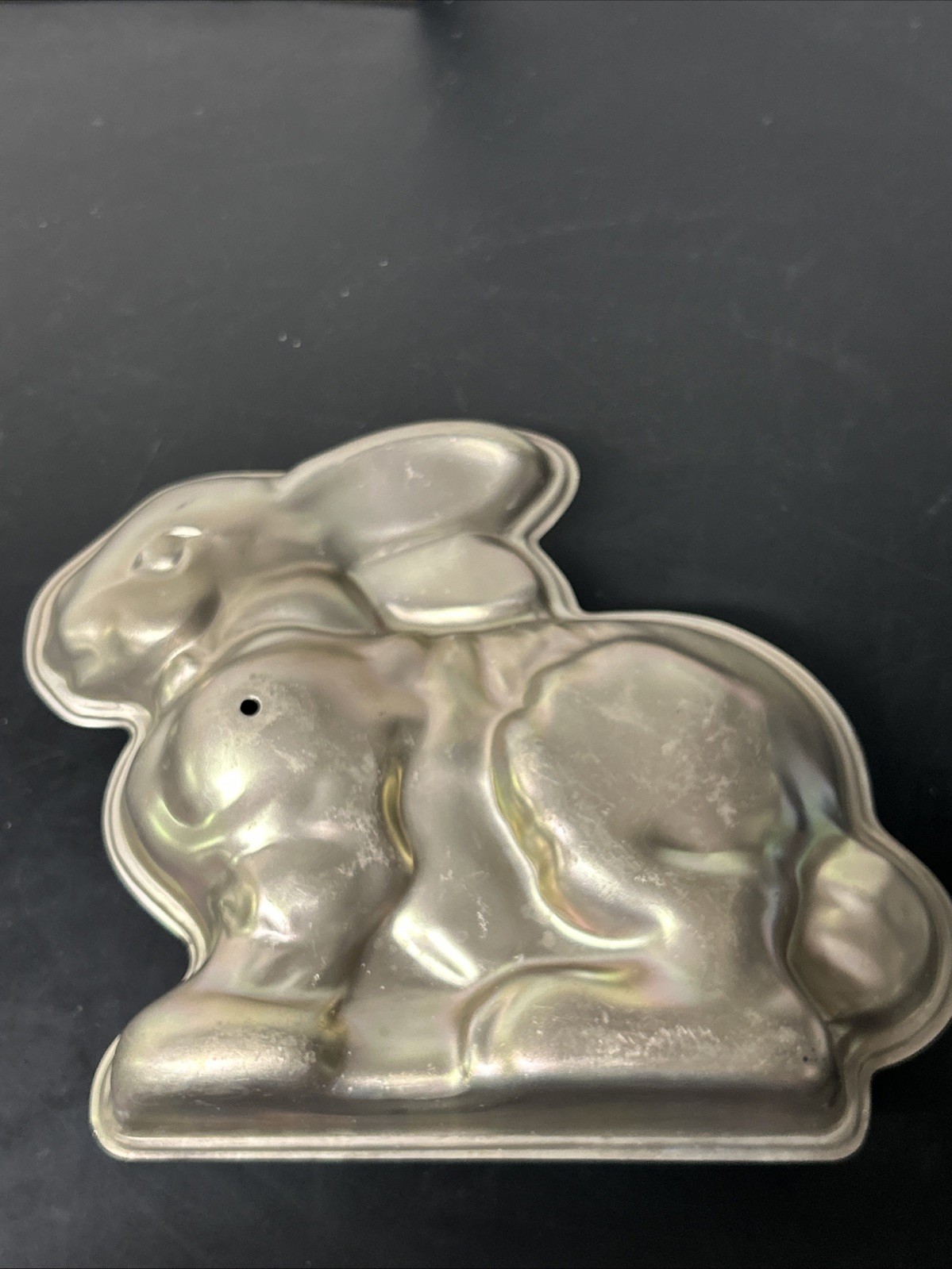 Vintage Rabbit Bunny Aluminum Cake Chocolate Jello Candy Mold Pan 2 Piece Set