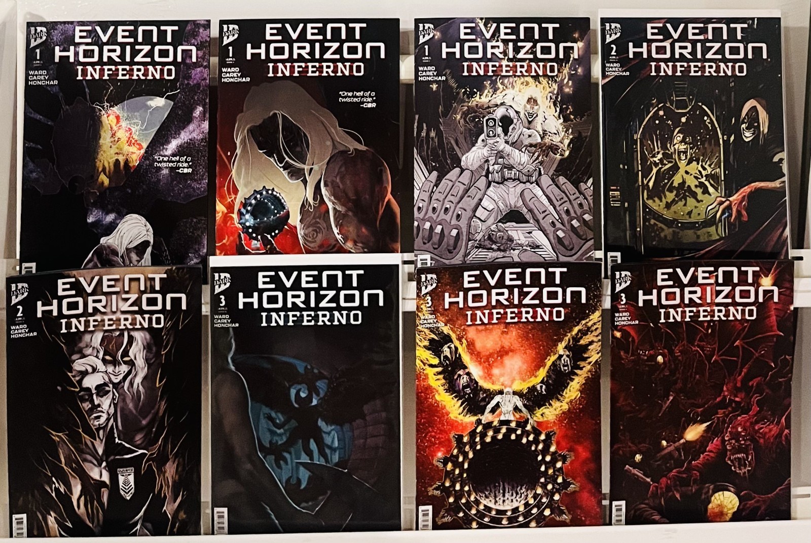 LOT OF 8 EVENT HORIZON INFERNO #1A-C/ #2B /#2 1:15/ #3A/B /1:15 VARIANTS IDW NM