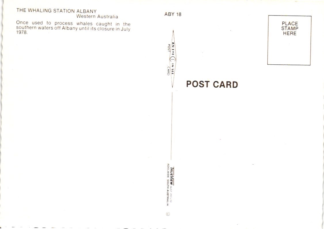 Postcard – Aerial view Albany, Western Australia.
