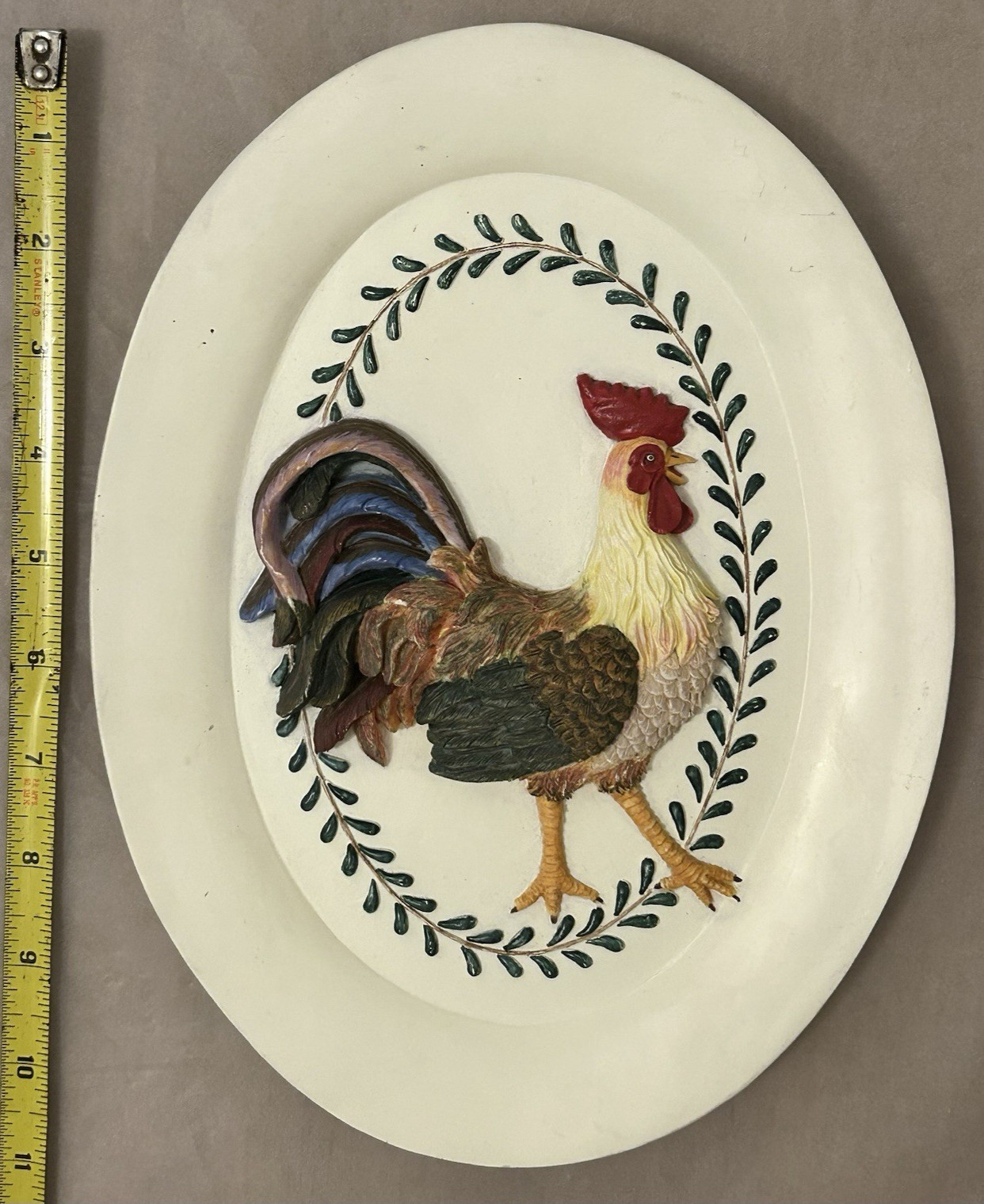Rooster Wall Plaque French Country Farmhouse Vintage Hanging Cottagecore Decor