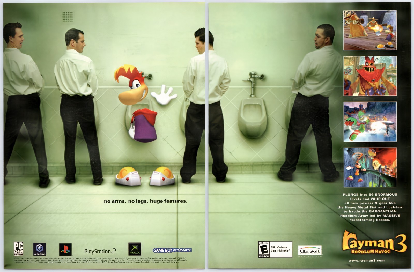 Rayman 3 – PS2 Xbox GameCube – Vintage Original Print Ad/Poster Promo Art 2003