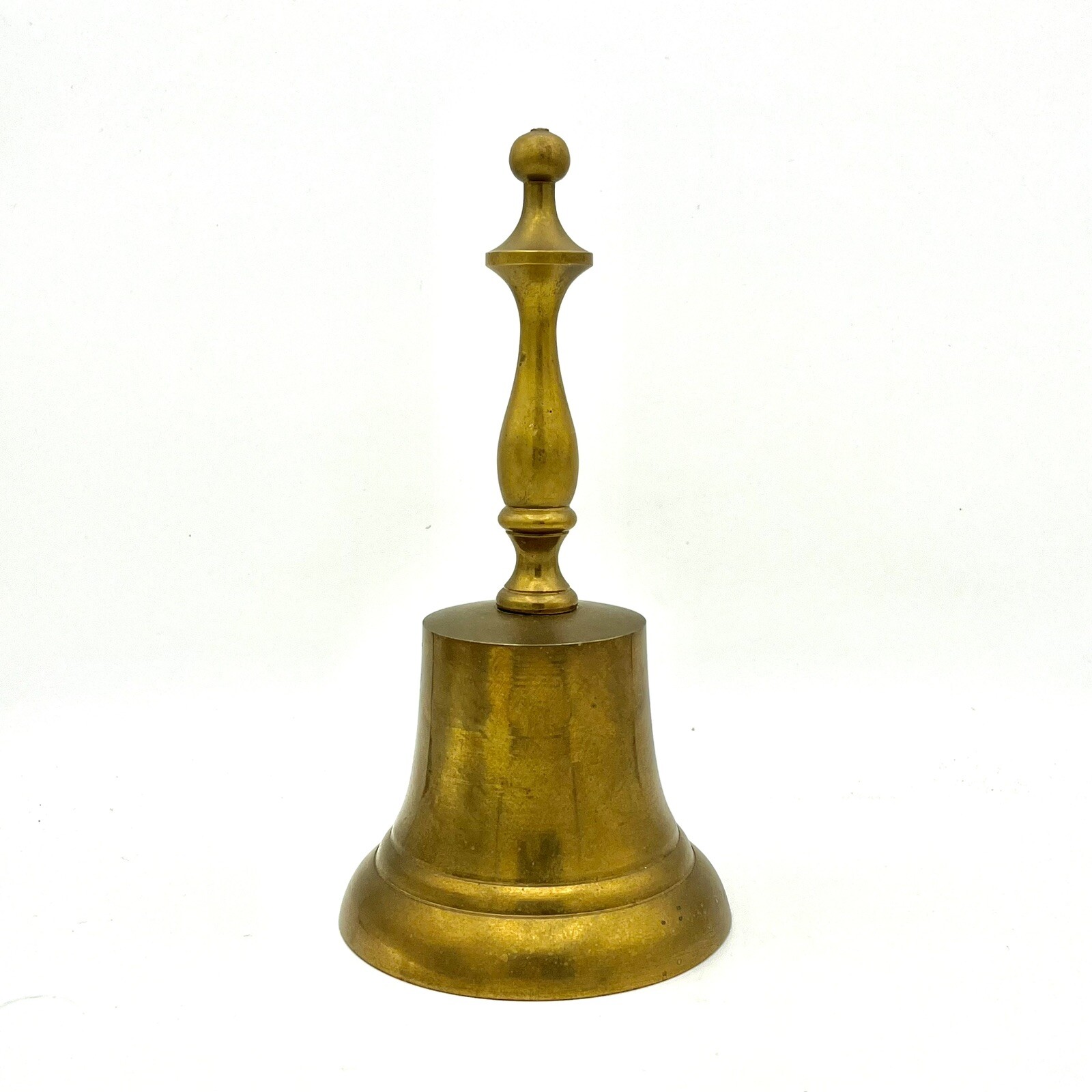 Vntg Solid Brass 8.5” Bell Made In India Enesco Import Corps