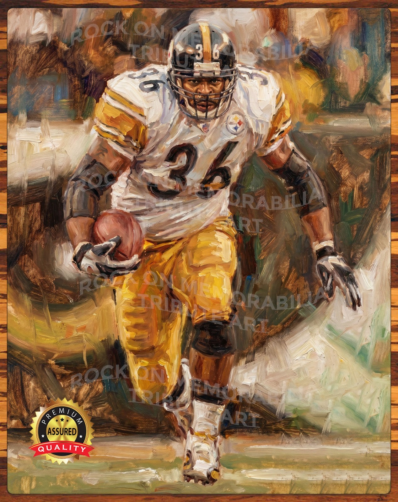Jerome Bettis – Tribute Art – Premium Aluminum Metal Sign – 11 x 14