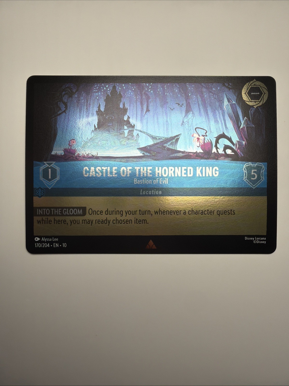 Disney Lorcana Whispers in the Well 170/204 Castle of Horned King Rare Cold Foil