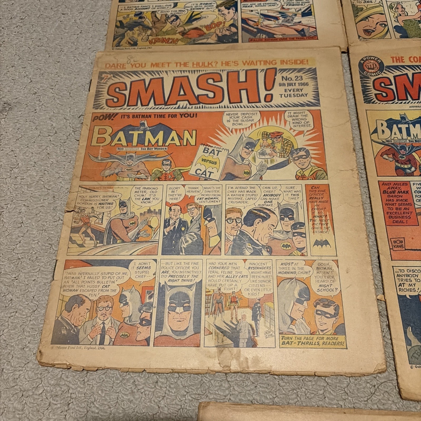 1966 1967 1968 SMASH BATMAN Lot 5x comics BRITISH RARE UK Poised Ivy First!