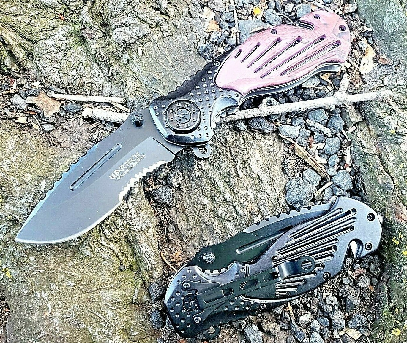 Purple Black Spring Assisted Pocket Knife Super Bitch Ladies 7.2 oz Tactical 😍