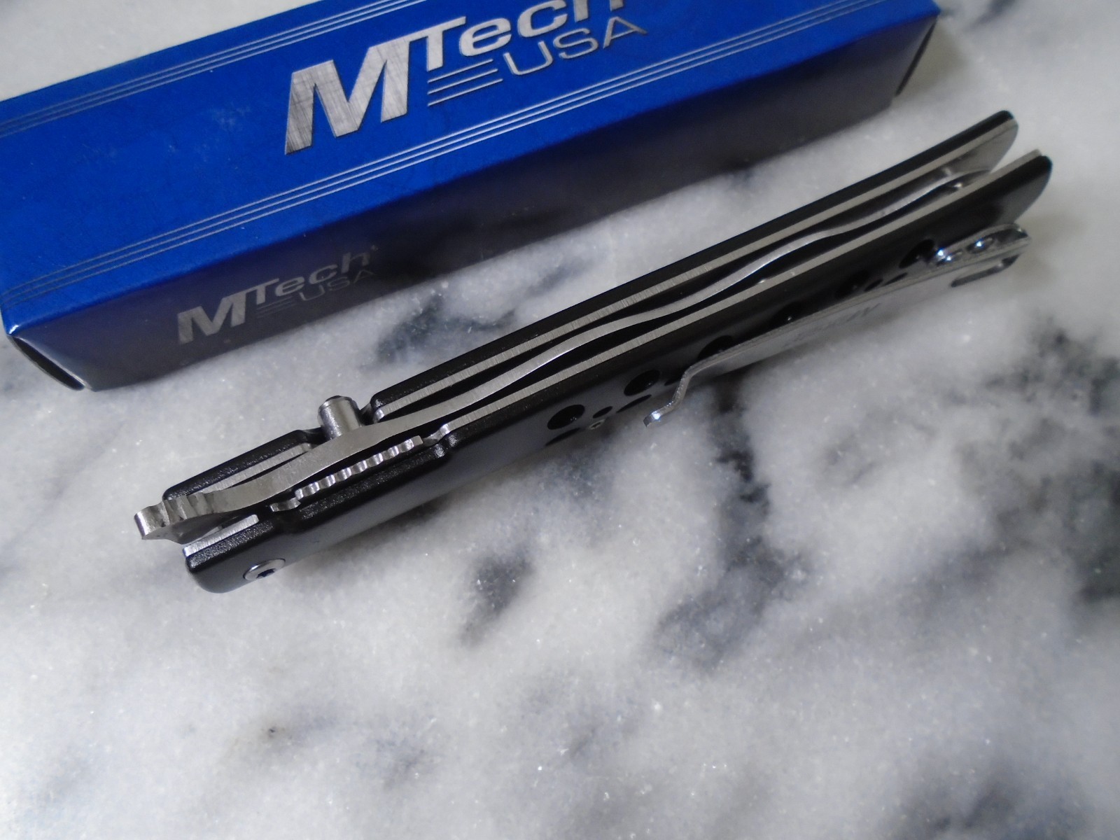 Mtech Assisted Open Black Kris Stiletto Pocket Knife Folding Dagger MT-A2042WB