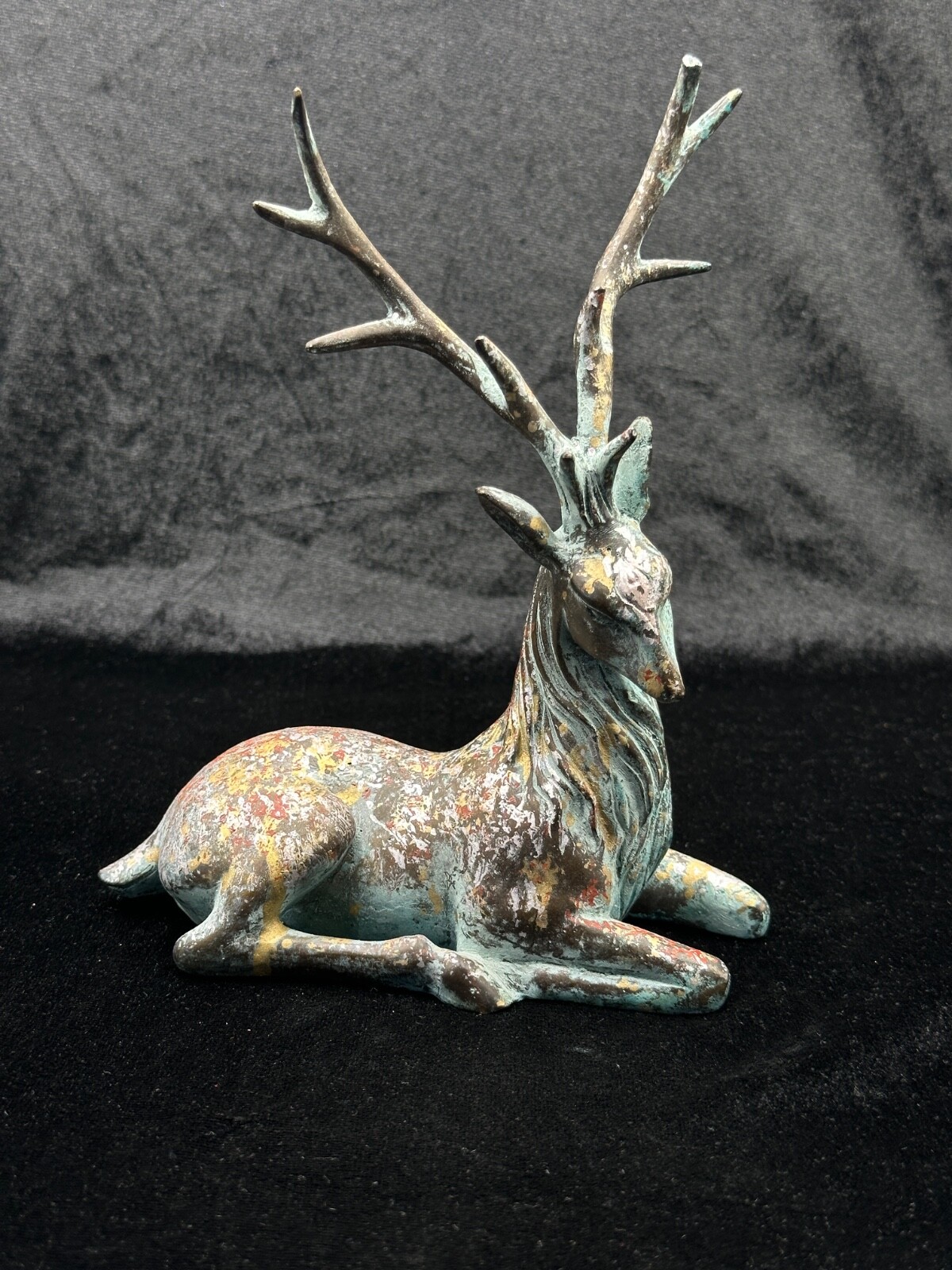 Rare Ancient Bronze With Patina Indo Greek Deer Beautiful Sculpture Figure