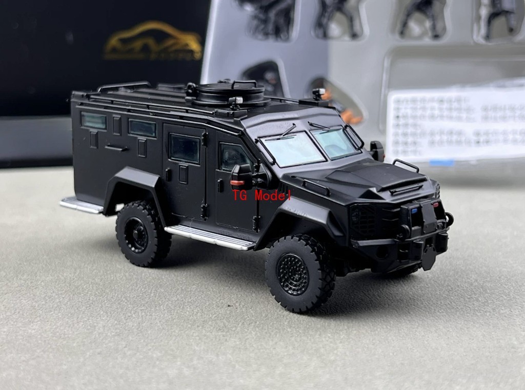 TG MVA 1:64 Black Bearcat AFV Armored Vehicle Figure Model Diecast ABS Car New