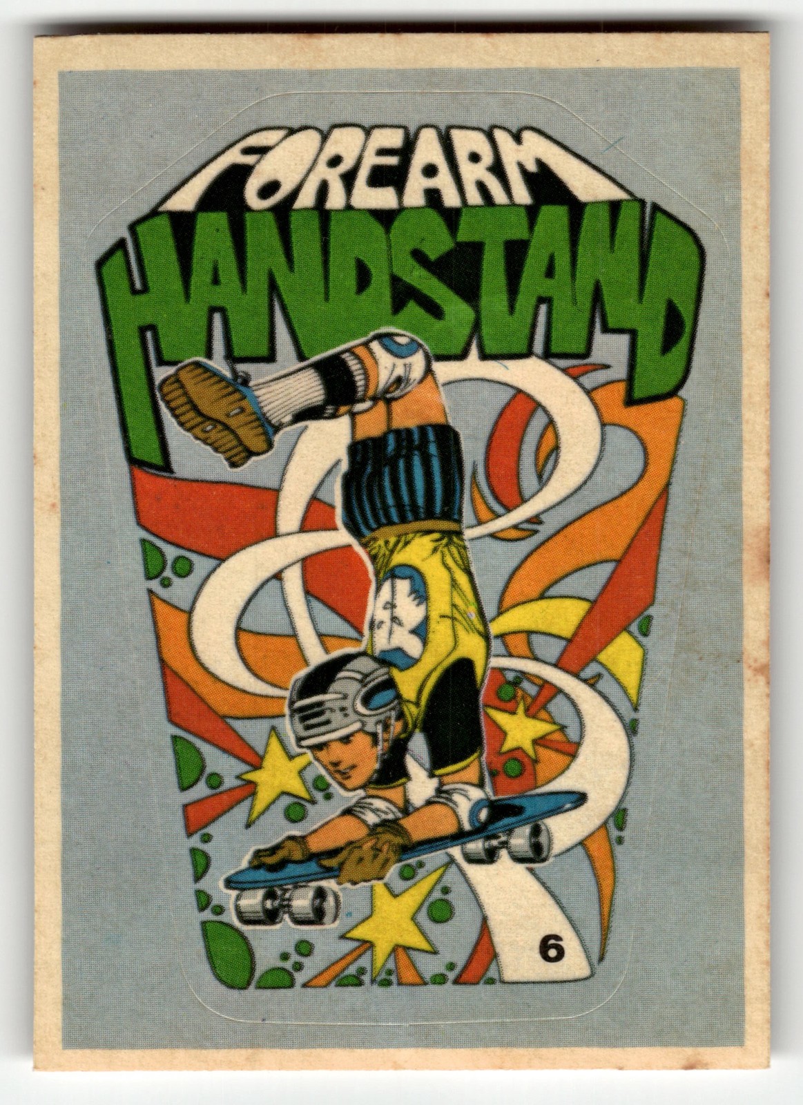 1978 Donruss All-Pro Skateboard #6 Forearm Handstand/Rules for Safe HIGHER GRADE