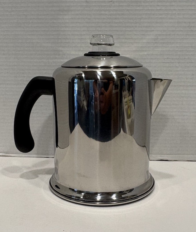 FARBERWARE Stainless Steel Percolator 4-8 Cup Stove Top Coffee Pot Model 18C