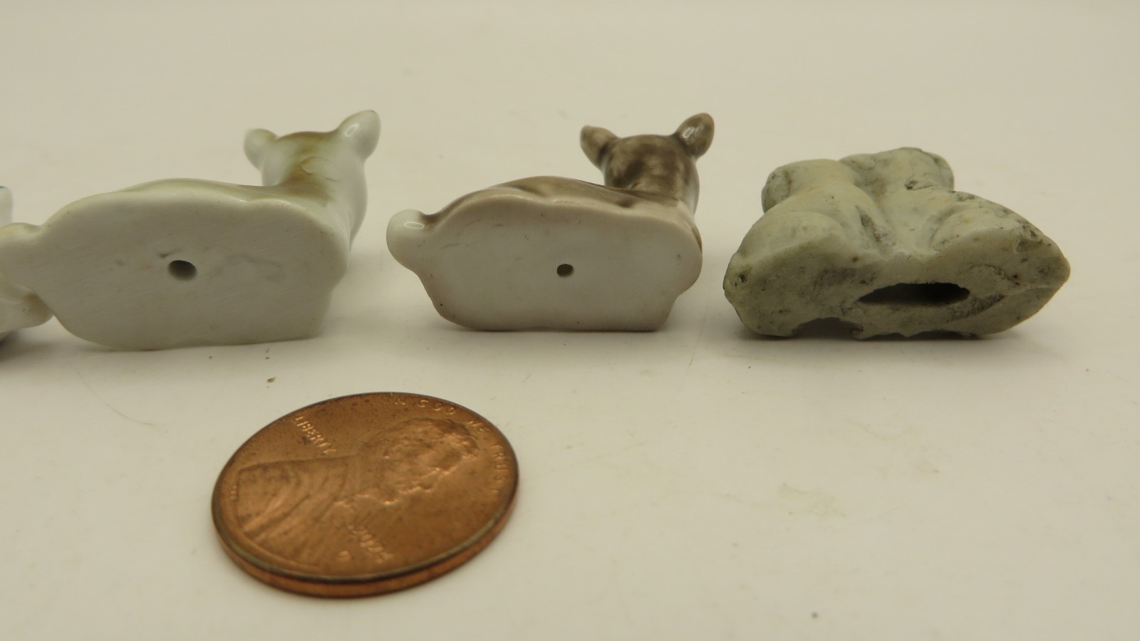 Vintage Trinkets Miniatures Ceramic Figurines Animals, Deer, Turtle Lot of 5
