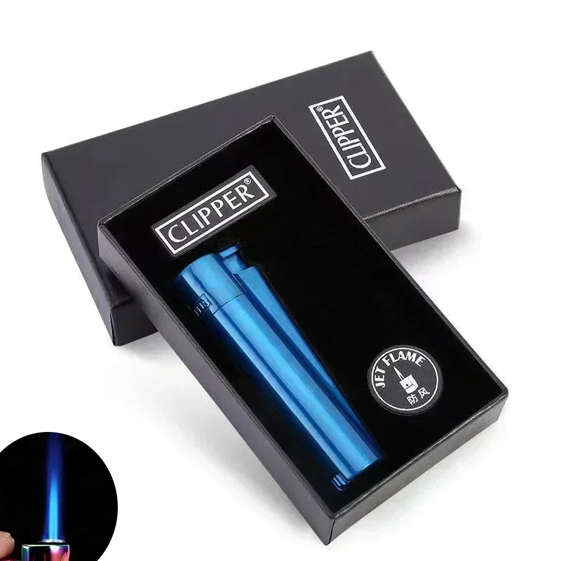 2025 Spain Original Clipper Metal Windbreak Lighter Grinding Wheel Gas Jet Torch