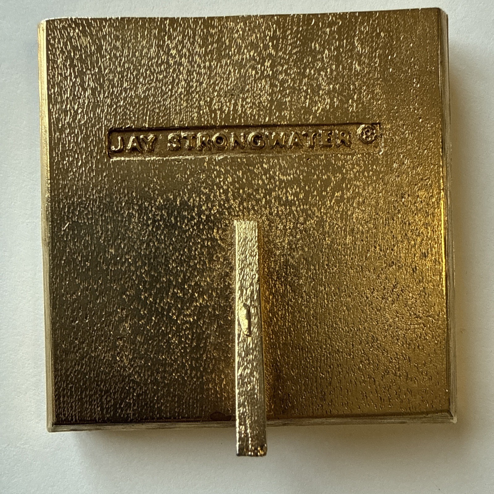 Vintage Jay Strongwater Miniature Gold Toned Picture Frame 2.75″ x 2.75″