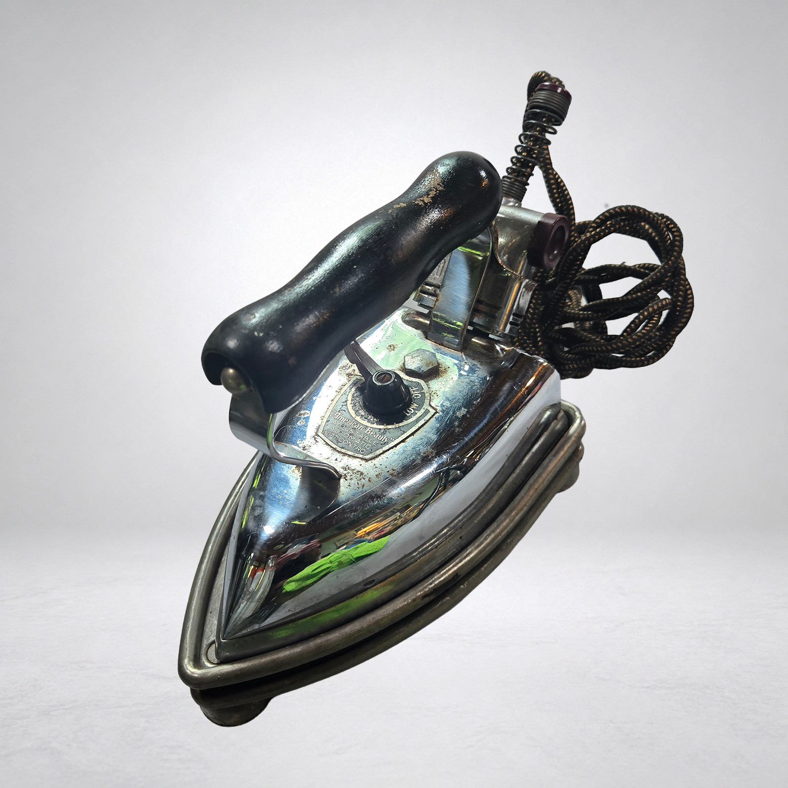 Antique American Beauty Electric Sad Iron Trivet Model 56AB Display Detroit